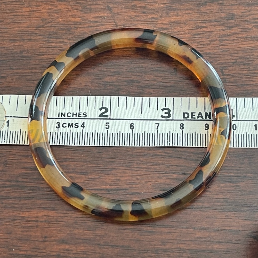 Vintage Tortoise Shell Pattern Cellulose Acetate … - image 3
